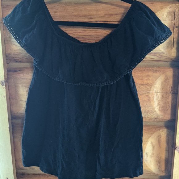 Black Old Navy Off Shoulder Top - Size S - Picture 4 of 5